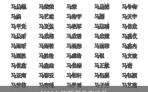 2023女孩新潮名字姓马