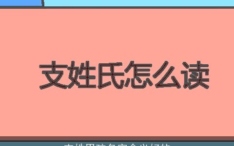 支姓男孩名字含义好的