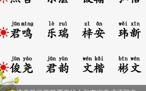 有诗意又淡雅又儒雅的大气有寓意成语取名