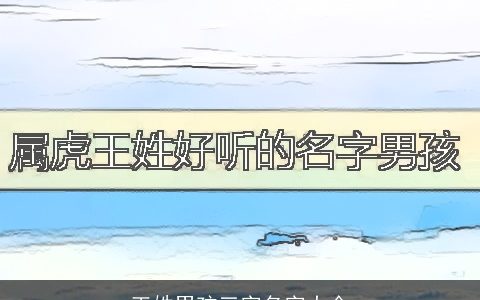 王姓男孩三字名字大全