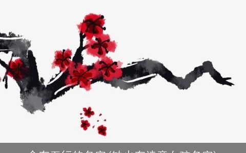 含有五行的名字(缺火有诗意女孩名字)