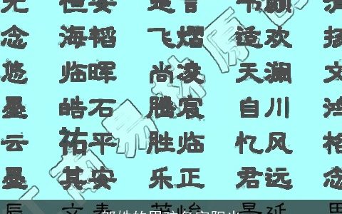 邬姓的男孩名字阳光