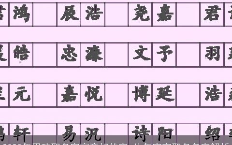 2023年男孩取名字寓意好的字 牛年宝宝取名名字解析