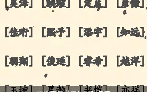 康姓霸气洋气的男孩名字