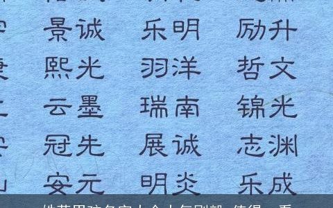 姓蒋男孩名字大全大气刚毅 值得一看