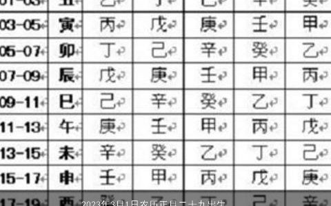 2023年3月1日农历正月二十九出生的男孩五行八字解读 属水的起名宜用字
