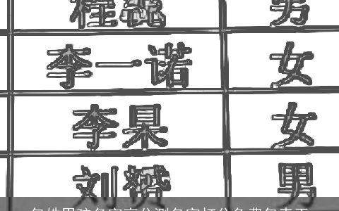 包姓男孩名字高分测名字打分免费包青玉