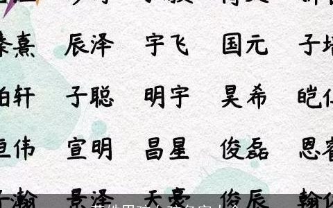 蒋姓男孩女孩名字大全