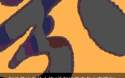 赵姓最出名的人物(姓赵的历史名人有哪些)