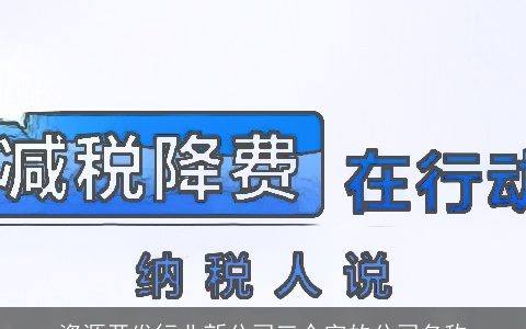 资源开发行业新公司三个字的公司名称