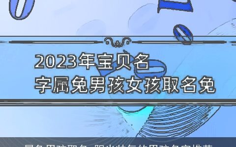 属龙男孩取名 阳光帅气的男孩名字推荐