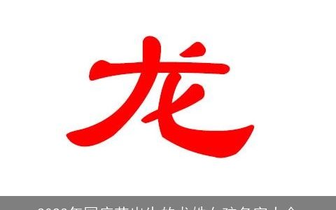 2024年国庆节出生的龙姓女孩名字大全