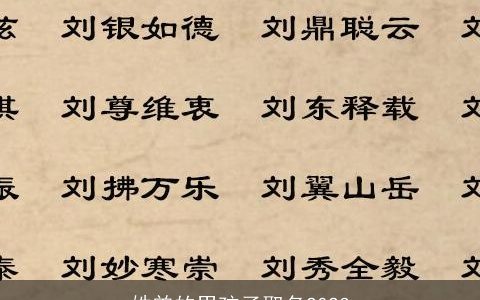 姓曾的男孩子取名2023