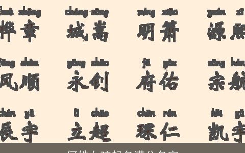 何姓女孩起名满分名字