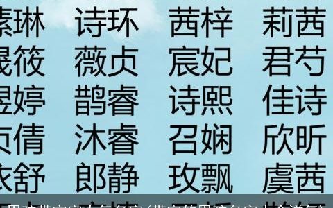 男孩带宇字大气名字(带宇的男孩名字大全洋气)