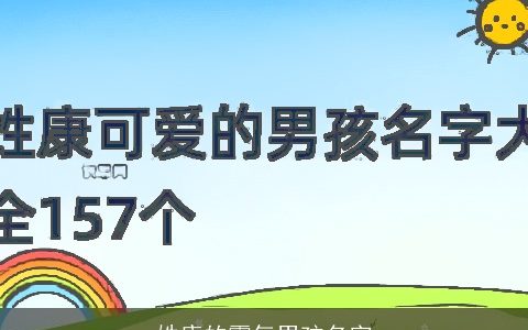 姓康的霸气男孩名字