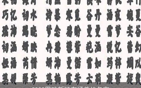 2023男孩新颖有涵养的名字