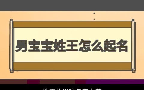 姓王的男孩名字文艺