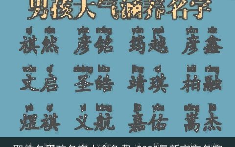 取姓名男孩名字大全免费 2023最新宝宝名字