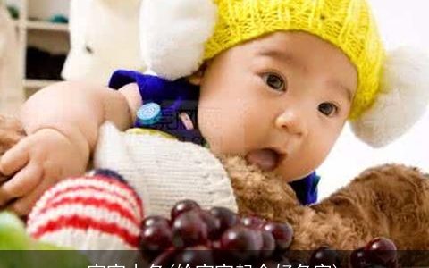 宝宝小名(给宝宝起个好名字)