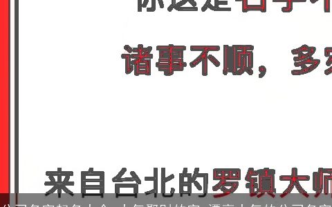 公司名字起名大全 大气聚财的字 漂亮大气的公司名字