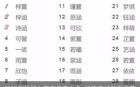 2023年姓何女宝宝名字大全 优雅美好起名推荐