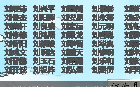 2024刘姓男孩霸气取名大全 有个性霸气的刘姓男孩名字大全最新