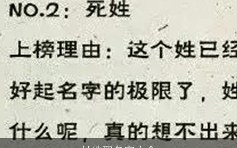 付姓取名字大全