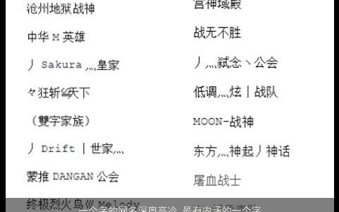一个字的网名深奥高冷 最有内涵的一个字网名大全 2023新颖内涵的网名网名名字