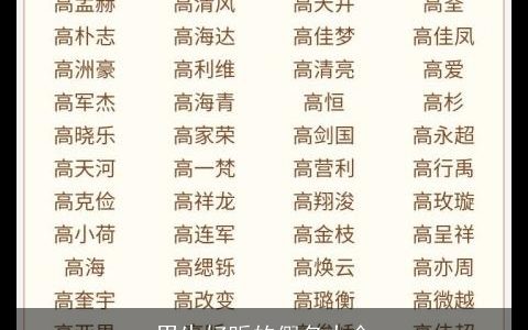 男生好听的假名大全