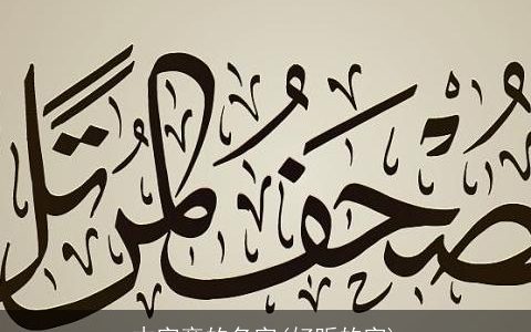 木字旁的名字(好听的字)