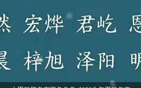小男孩取名字取名参考 2023牛年男孩名字