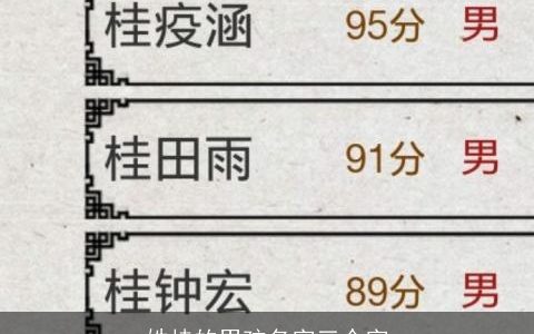 姓桂的男孩名字三个字