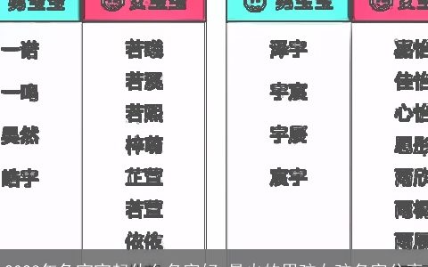 2023年兔宝宝起什么名字好 最火的男孩女孩名字分享