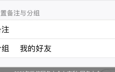 2023年微信网名大全女吉利 网名大全