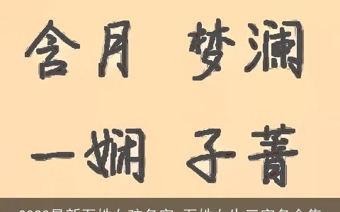 2024最新石姓女孩名字 石姓女生三字名合集