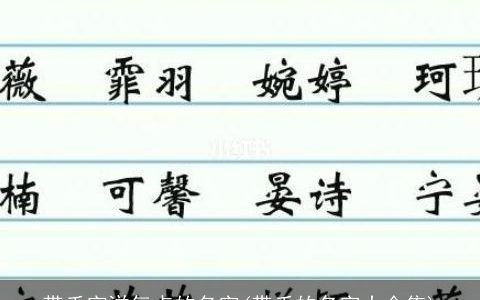 带禾字洋气点的名字(带禾的名字大全集)