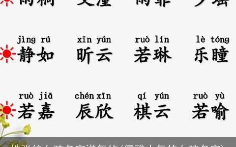 姓张的女孩名字洋气的(儒雅大气的女孩名字)