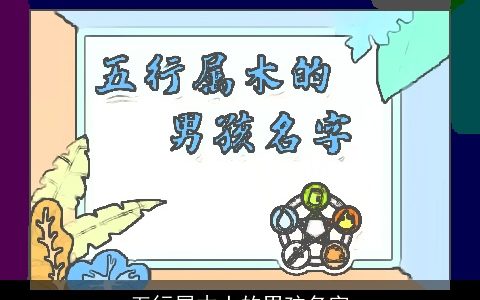 五行属木土的男孩名字