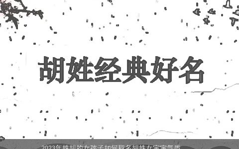 2023年姓胡的女孩子如何取名胡姓女宝宝气质高雅名字大全 气质高雅的年姓女孩女宝宝名字最新