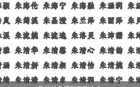 朱的姓名男孩名字大全