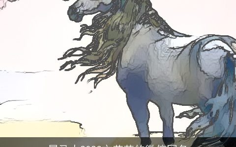 属马人2023文艺范的微信网名