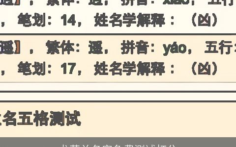 龙菀兰名字免费测试打分
