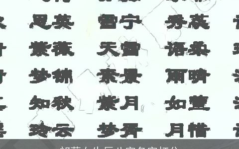 祁藕女生辰八字名字打分