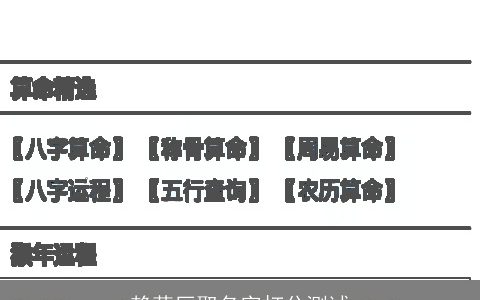 赖茜厅取名字打分测试