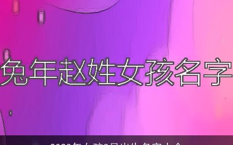 2023年女孩8月出生名字大全