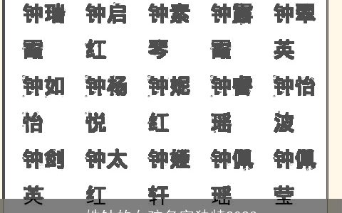 姓钟的女孩名字独特2023