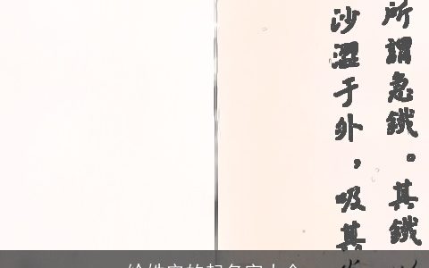 给姓安的起名字大全