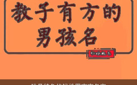 独具特色的钱姓男宝宝名字