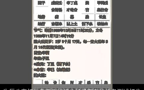 生辰八字打分免费测试打分杨子期在线姓名测试打分